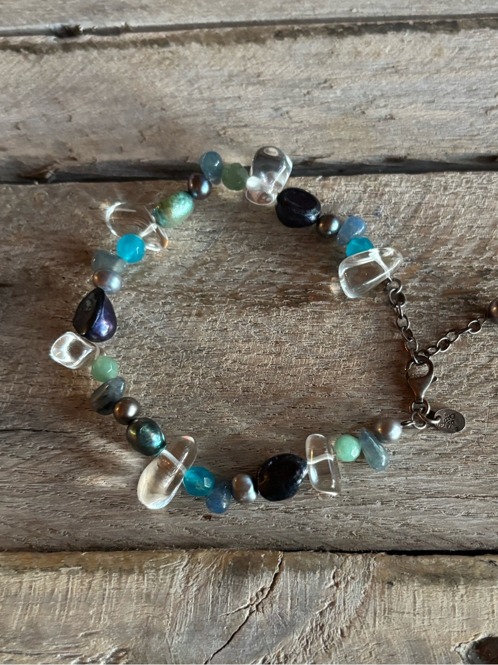 Multi-Stone Sterling Silver Bracelet